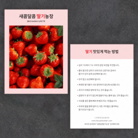 딸기 보관방법 안내문 설명서 인쇄물 제작 (9)